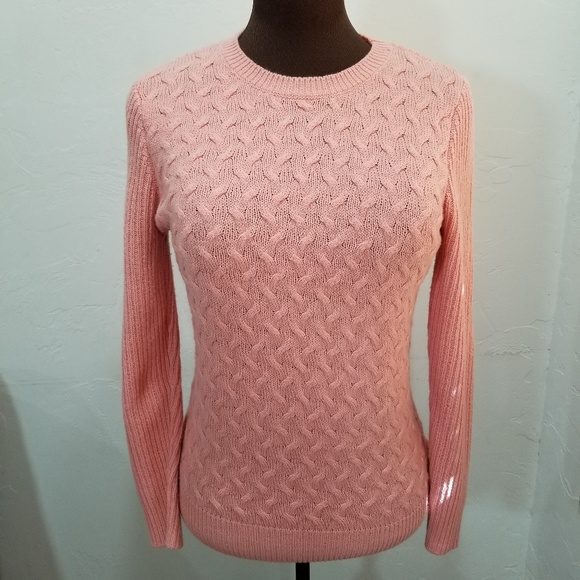 Pink Cable Knit Sweater Soft Comfortable Pretty